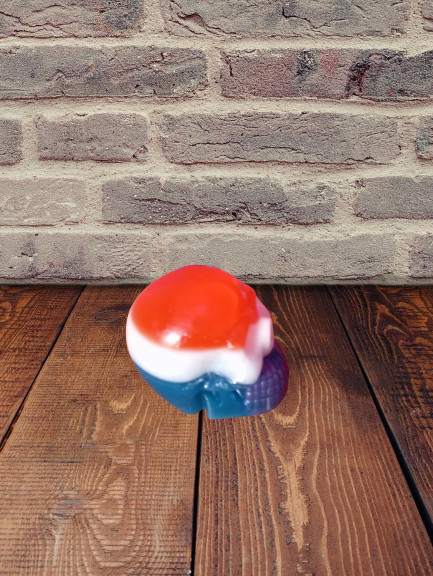 tête de mort bleu-blanc rouge