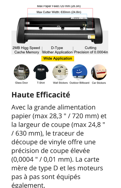 VENIR 5 en 1 Presse à Chaud Transfert 38x30 Potter de Découpe Vinyle 72 cm