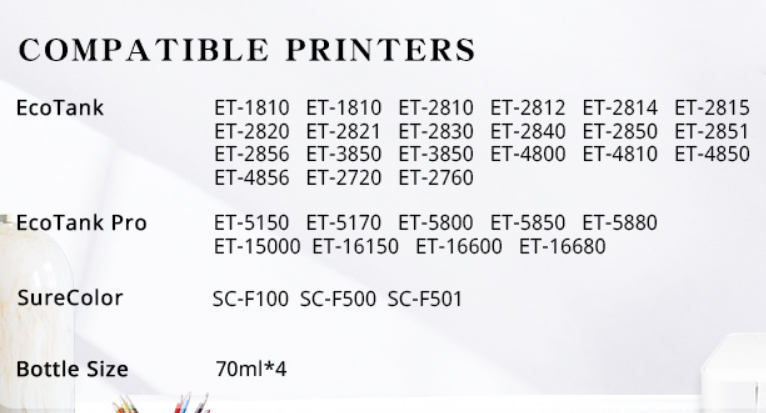 Encre de sublimation pour Epson Ecotank