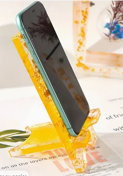 Support de téléphone en résine époxy