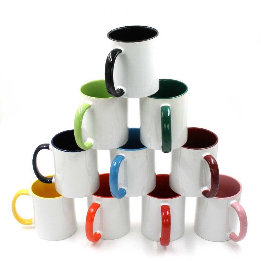 Tasse en céramique intérieur et anse de couleur HAUTE qualité ANA