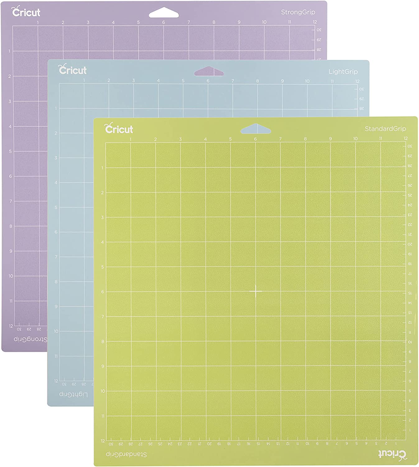 Lot de 3 Tapis de découpe 30,5 x 30,5 cm, Plastique, Multicolore,