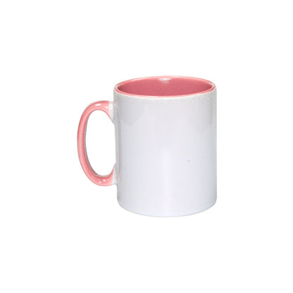 Mug bicolore hauteur 96mm diamètre 82mm personnalisable a votre façon - SUBLI.MASUBLI