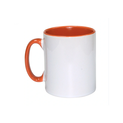 Mug bicolore hauteur 96mm diamètre 82mm personnalisable a votre façon - SUBLI.MASUBLI